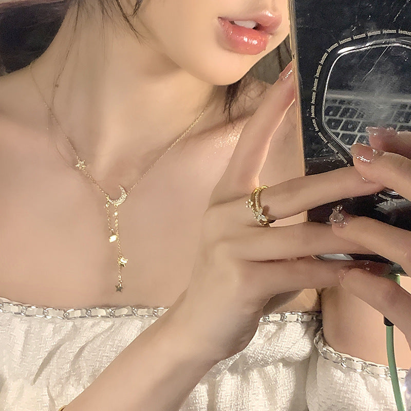 Super Fairy Moon Necklace XINGX Tassel Necklace