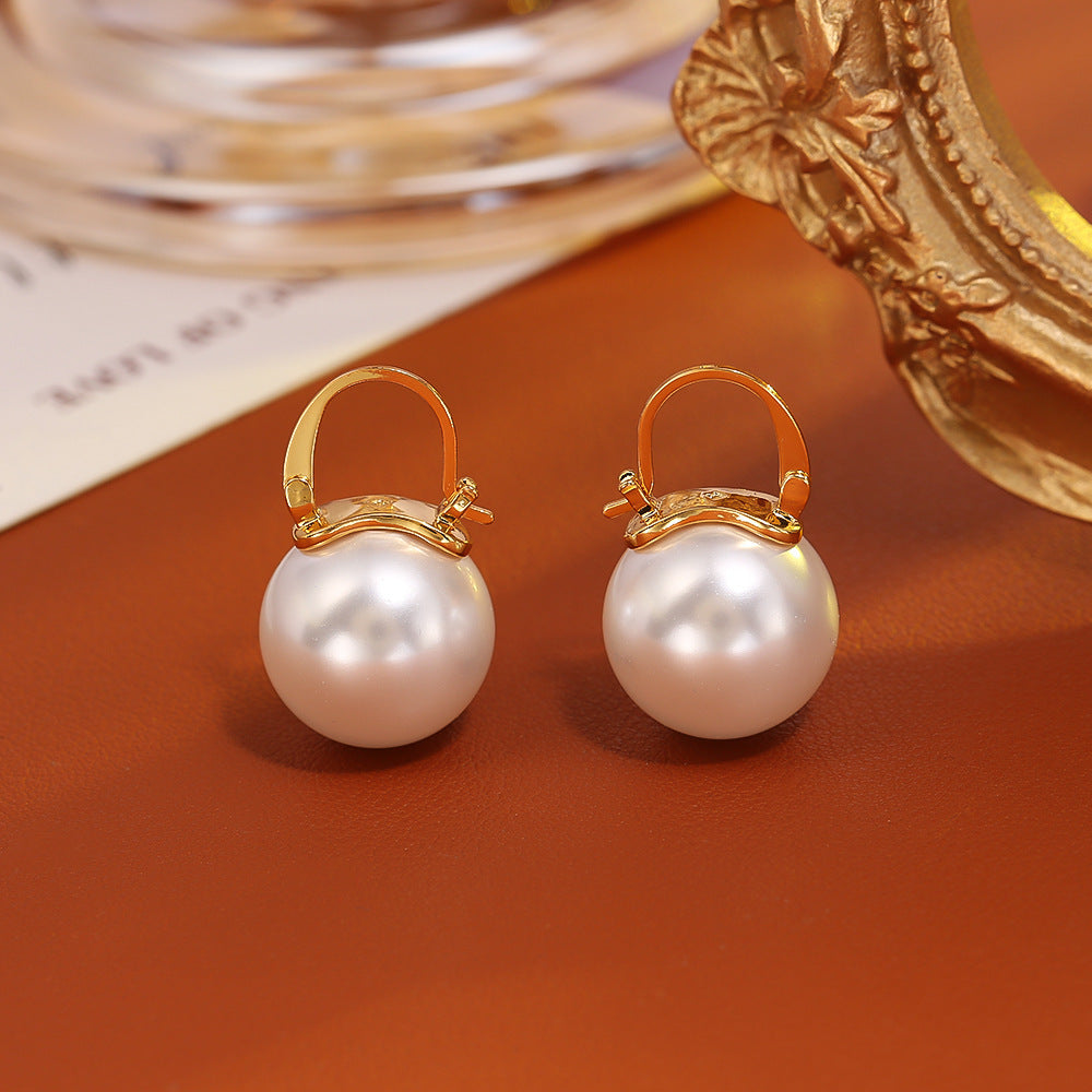 Pearl Earrings Simple Fashion High Sense All-match Women