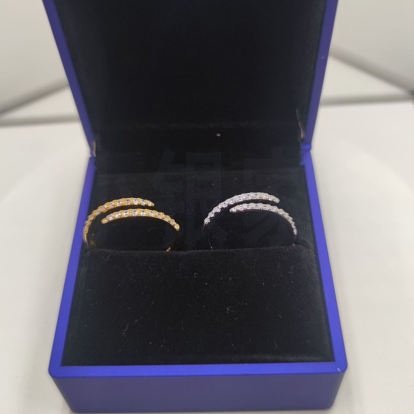 Silver S925 Diamond Moissanite Twisted Ring